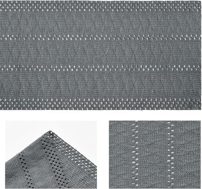 Artoid Mode Dark Grey Farmhouse Woven Rustic Hollow Table Runner, Seasonal Holiday Hollow Kitchen Dining Table Decoration for Home Party Decor 12x48 Inch