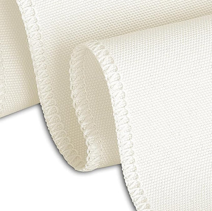 LTC LINENS 10 Pack 108 Inch Round Tablecloths Ivory - Bulk for 48 Inch Round Table Floor Length - Wrinkle Resistant Polyester Fabric Cloth for Wedding