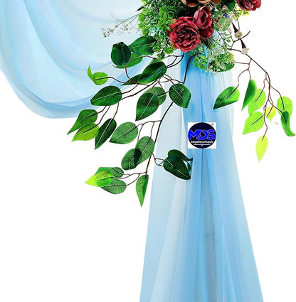 MDS Halloween Chiffon Draping Fabric - 1 Panel, 30" Wide x 20ft Long - Sheer Spooky Arbor & Canopy Drapery for Haunted House Backdrops, Party Ceilings, DIY Costumes & Themed Events - Turquoise