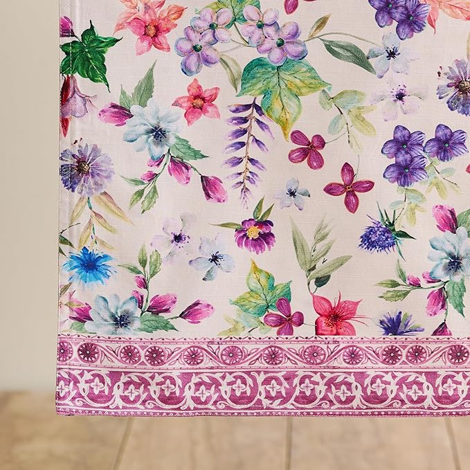 Maison d' Hermine Table Runner 100% Cotton Double Layer Table Runners 72 inches Long Decorative for Home Kitchen Dining Party Baby Shower Wedding Bridal Shower Spring Summer (Chardon, 14.50" x 72")