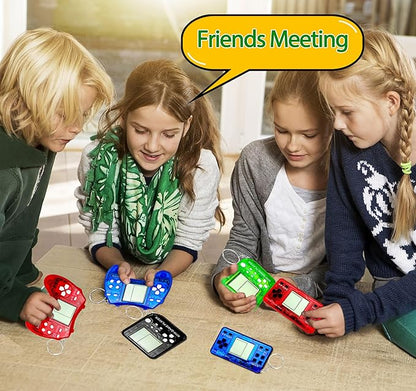 yuzshin 15Pcs Video Game Keychain Video Game Party Favors Video Game Party Supplies 3 Styles Mini Game Console Fidget Toys Bulk for Kids Classroom Prizes Goodies Bags Stuffer Backpack Keychain