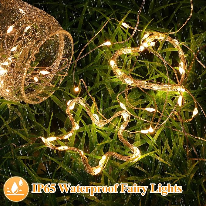 Lakumu 12-Pack Fairy Lights Battery Operated Twinkle Lights-7FT 20LEDs String Lights, Waterproof Battery Powered Firefly Lights for Crafts Bedroom Wedding Christmas Party Reception Centerpiece Table