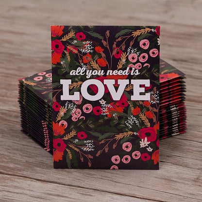 All You Need is Love Bouquet 25 Wildflower Packets for Planting, Perfect Valentines Gift, Garden Seeds to Grow Live Plants, Flowers - Bentley Seed Co.