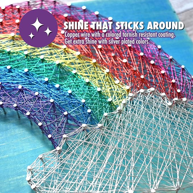 Artistic Wire, 26 Gauge Silver Plated Tarnish Resistant Colored Copper Craft Wire, White, 30 yd
