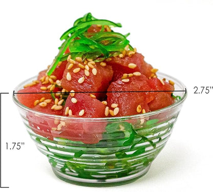50 Pack 3 oz. Asian-Style Black Mini Plastic Bowl For Appetizer Bowls and Disposable Dessert Bowls Professional-Grade Recyclable Disposable Mini Dessert Cup for Appetizers CMJJ