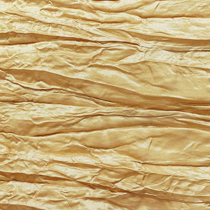 YOUR CHAIR COVERS - 60 x 102 inch Rectangular Crinkle Taffeta Tablecloth - Gold, Rectangle Table Linens for 6 ft Rectangular Tables, Wedding Crushed Table Cloth
