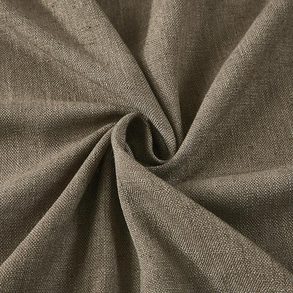 Vision Home Brown Pinch Pleated Semi Sheer Curtains Textured Linen Blended Light Filtering Window Curtains 72 inch for Living Room Bedroom Pinch Pleat Drapes with Hooks 2 Panels 40" Wx72 L