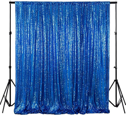 ShinyBeauty Sequin Backdrop 6FTx6FT Royal Blue Wedding Shimmer Fabric Background for Baby Shower, Party Event - Photo Booth Sparkle Sequin Wall