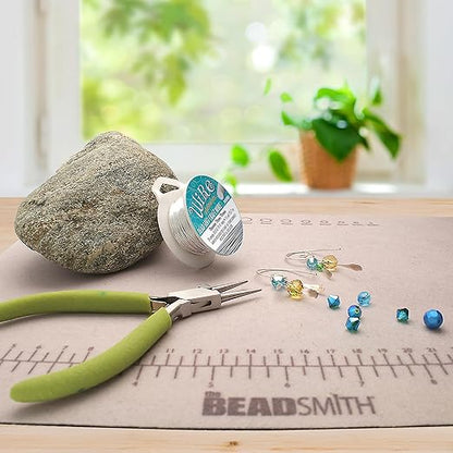 The Beadsmith Wire Elements Craft Wire – Tarnish Resistant, Soft Temper, Round, Titanium Color – 0.41mm, 26 Gauge, 15 Yard Spool – Jewelry Making, Wire Wrapping, Floral, & Other DIY Crafts