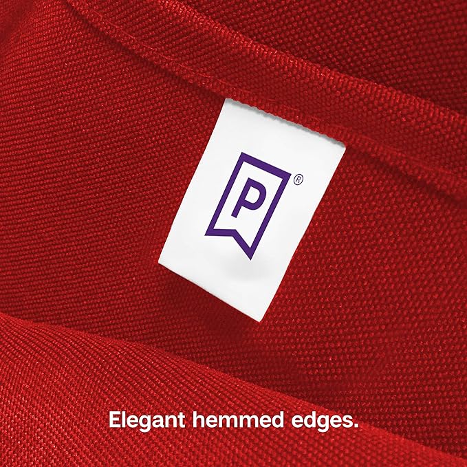 Gee Di Moda Rectangle Tablecloth - 90 x 132 Inch Red Table Cloth for 6 Foot Table with Floor-Length Drop - Heavy Duty Washable Fabric - 6 Ft Buffet Table, Holiday Party, Wedding & Baby Shower