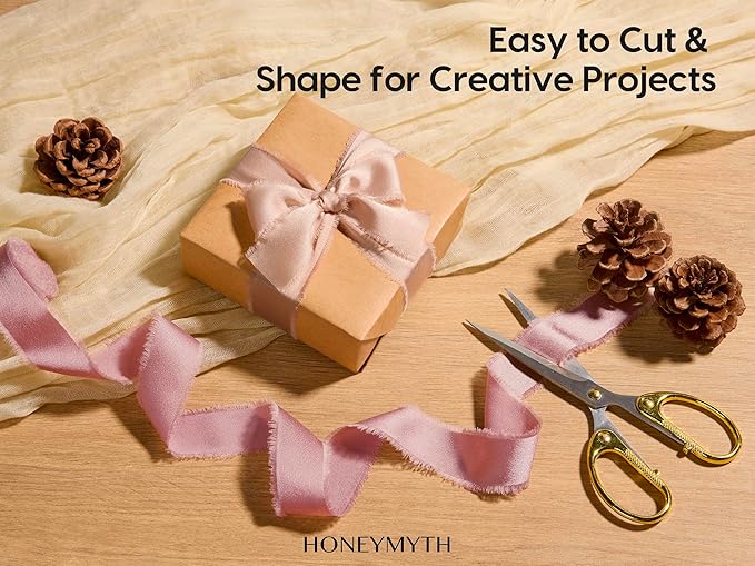 Satin Silk-Like Ribbon Set – 1" Wide, 9 Rolls, 45 Yards Total – Handmade Fringe Ribbons for Gift Wrapping, Wedding Invitations, Floral Bouquets, DIY Crafts