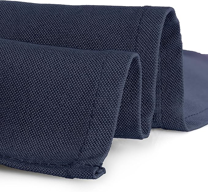 Gee Di Moda Rectangle Tablecloth - 90 x 156 Inch Navy Blue, Polyester, Wrinkle Resistant, Heavy Duty, Machine Washable, 8 Ft Table, Buffet, Holiday, Wedding, Baby Shower