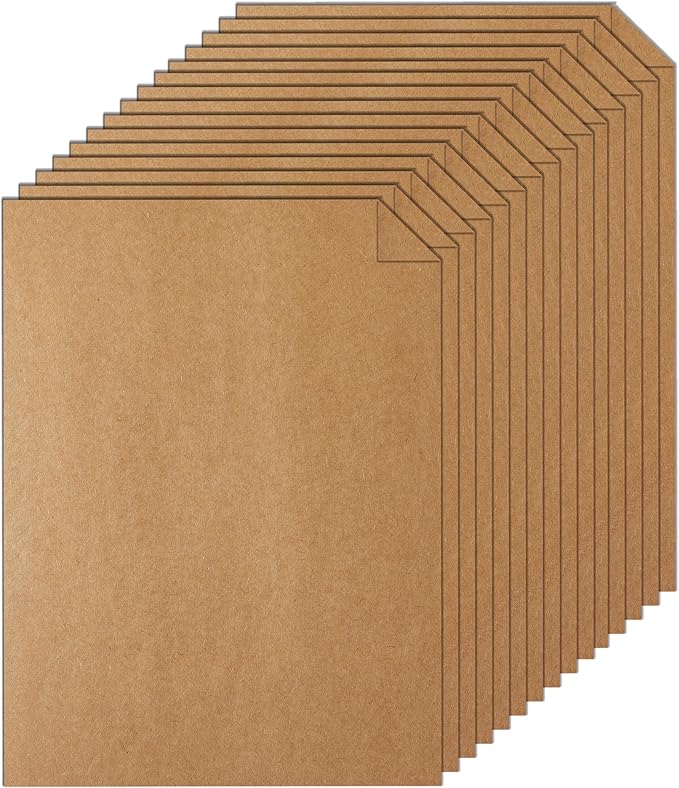 120 Sheets Brown Cardstock 8.5 x 11 Kraft Paper, 92lb Thick Printer Paper Card Stock for Greeting Cards, Stationery, Wrapper, Office Printing, Crafts, Invitations