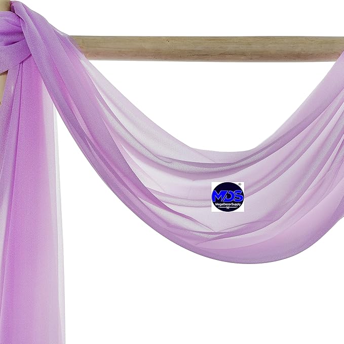 MDS Halloween Chiffon Draping Fabric - 1 Panel, 30" Wide x 75ft Long - Sheer Spooky Arbor & Canopy Drapery for Haunted House Backdrops, Party Ceilings, DIY Costumes & Themed Events - Orchid