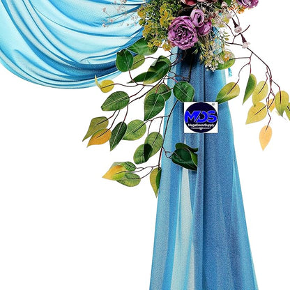 MDS Halloween Chiffon Draping Fabric - 1 Panel, 30" Wide x 75ft Long - Sheer Spooky Arbor & Canopy Drapery for Haunted House Backdrops, Party Ceilings, DIY Costumes & Themed Events - Dark Teal