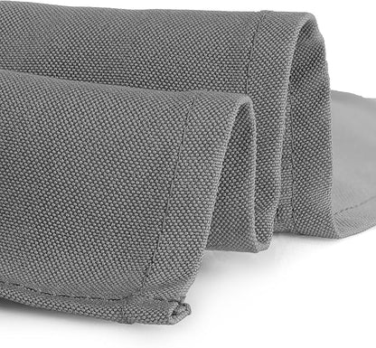 Gee Di Moda Rectangle Tablecloth - 90 x 132 Inch Charcoal Table Cloth for 6 Foot Table with Floor-Length Drop - Heavy Duty Washable Fabric - 6 Ft Buffet Table, Holiday Party, Wedding & Baby Shower