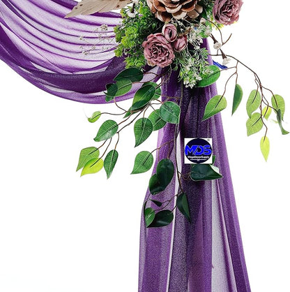 MDS Halloween Chiffon Draping Fabric - 1 Panel, 30" Wide x 30ft Long - Sheer Spooky Arbor & Canopy Drapery for Haunted House Backdrops, Party Ceilings, DIY Costumes & Themed Events - Cadbury Purple