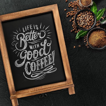 Rustic Torched Tabletop Chalkboard Sign/Hanging Magnetic Wall Chalkboard/Small Countertop Chalkboard Easel/Kitchen Countertop Memo Board / 12" x 17" in. Weddings, Birthdays, Baby Announcements