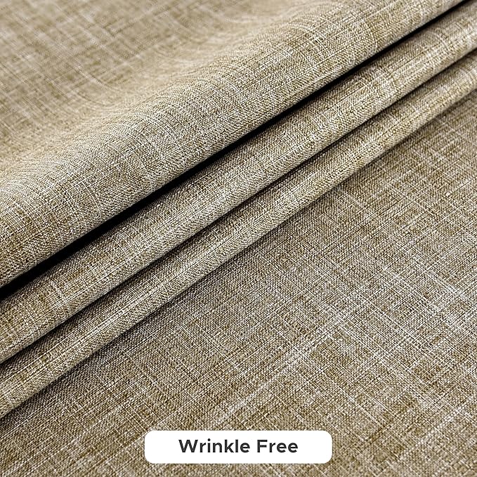 Fitable Faux Linen Tablecloths for Rectangle Tables: Water & Stain Resistant Farmhouse Table Cloth, Washable Burlap Textured Table Covers for Kitchen Dining Party(2 Pack, 60x84 Inch, Khaki)