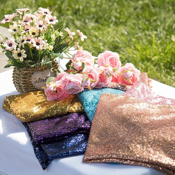 JYFLZQ Silver Sequin Backdrop Curtains 2ft x 8ft 4 Panel Glitter Photo Booth Backdrops Sparkly Photography Background Drapes for Parties Wedding Bridal Showers