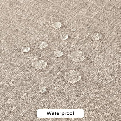 Fitable Faux Linen Tablecloths for Rectangle Tables: Water & Stain Resistant Farmhouse Table Cloth, Washable Burlap Textured Table Covers for Kitchen Dining Party(2 Pack, 60x102 Inch, Nature)