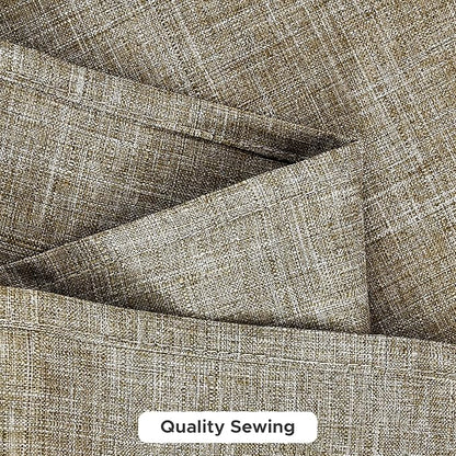 Fitable Faux Linen Tablecloths for Rectangle Tables: Water & Stain Resistant Farmhouse Table Cloth, Washable Burlap Textured Table Covers for Kitchen Dining Party(2 Pack, 60x84 Inch, Khaki)