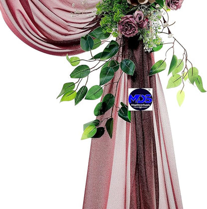 MDS Halloween Chiffon Draping Fabric - 1 Panel, 30" Wide x 30ft Long - Sheer Spooky Arbor & Canopy Drapery for Haunted House Backdrops, Party Ceilings, DIY Costumes & Themed Events - Burgundy