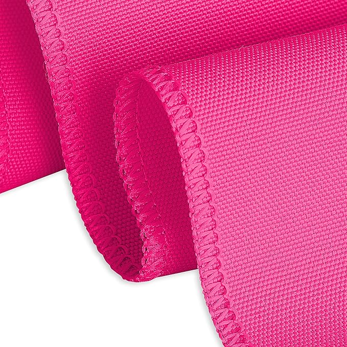 LinenTablecloth 108-Inch Round Polyester Tablecloth Fuchsia