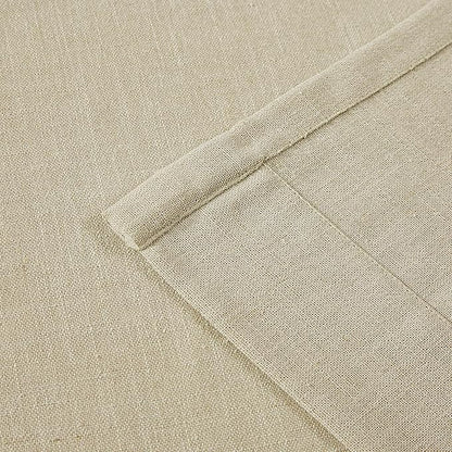 Vision Home Sand Pinch Pleated Semi Sheer Curtains Textured Linen Blended Light Filtering Window Curtains 84 inch for Living Room Bedroom Pinch Pleat Drapes with Hooks 2 Panels 40" Wx84 L,Camel Beige