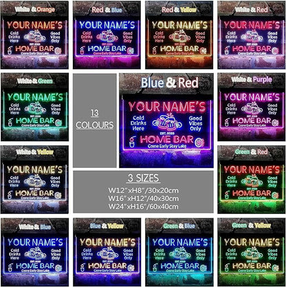 ADVPRO Personalized Your Name Custom Home Bar Beer Established Year Dual Color LED Neon Sign Green & Red 24 x 16 Inches st6s64-p1-tm-gr