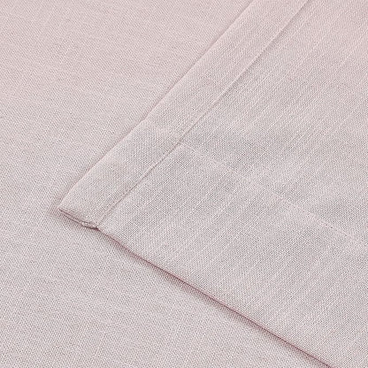 Vision Home Soft Pink Pinch Pleated Semi Sheer Curtains Textured Linen Blended Light Filtering Window Curtains 90 inch for Living Room Bedroom Pinch Pleat Drapes with Hooks 2 Panels 40" Wx90 L