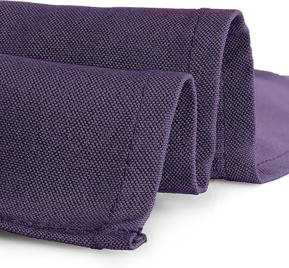 Gee Di Moda Rectangle Tablecloth - 70 x 120 Inch Purple - Heavy Duty Washable Polyester - For 6 or 8 Foot Rectangular Table