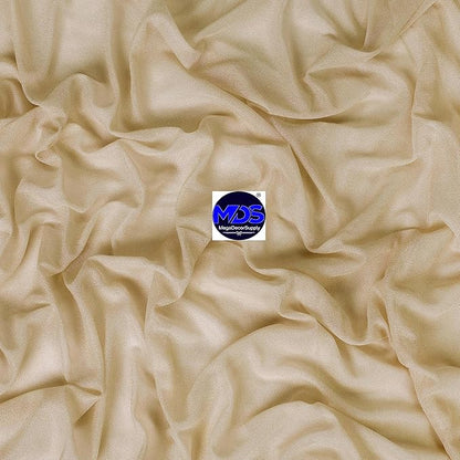 MDS Halloween Chiffon Draping Fabric - 1 Panel, 30" Wide x 30ft Long - Sheer Spooky Arbor & Canopy Drapery for Haunted House Backdrops, Party Ceilings, DIY Costumes & Themed Events - Champagne Gold