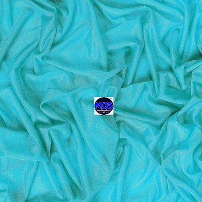 MDS Halloween Chiffon Draping Fabric - 2 Panel, 30" Wide x 100ft Long - Sheer Spooky Arbor & Canopy Drapery for Haunted House Backdrops, Party Ceilings, DIY Costumes & Themed Events - Peacock Blue