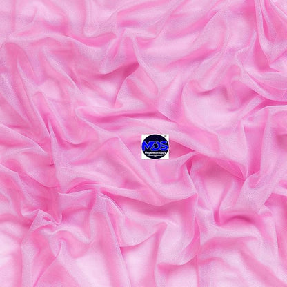 MDS Halloween Chiffon Draping Fabric - 1 Panel, 30" Wide x 40ft Long - Sheer Spooky Arbor & Canopy Drapery for Haunted House Backdrops, Party Ceilings, DIY Costumes & Themed Events - Bubblegum Pink