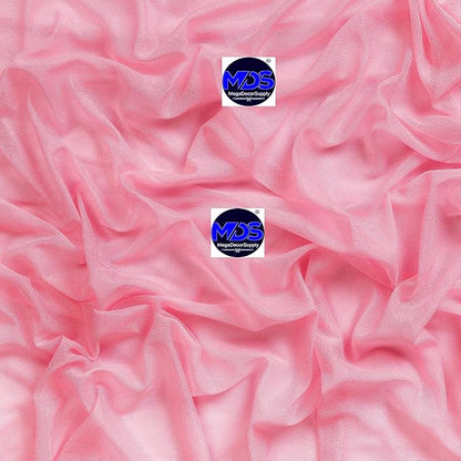 MDS Halloween Chiffon Draping Fabric - 2 Panel, 30" Wide x 50ft Long - Sheer Spooky Arbor & Canopy Drapery for Haunted House Backdrops, Party Ceilings, DIY Costumes & Themed Events - Coral